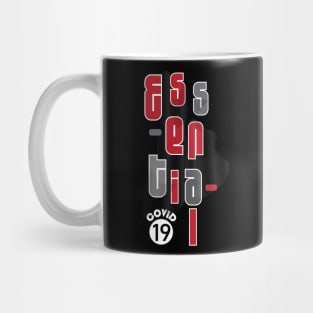 I'm an Essential Worker. Funny Essential Employee, Worker 2020,  Covid-19, self-isolation, Quarantine, Social Distancing, Virus Pandemic. Modern Design Mug